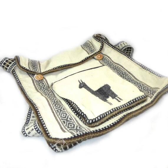 Llama / Alpaca wool handmade crossbody bag / messenger / tote
