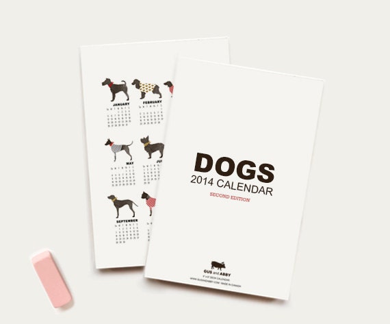 Second Edition 2014 Dog Calendar - 4" x 6"
