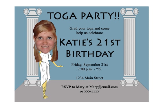 Toga Party Invitations 2