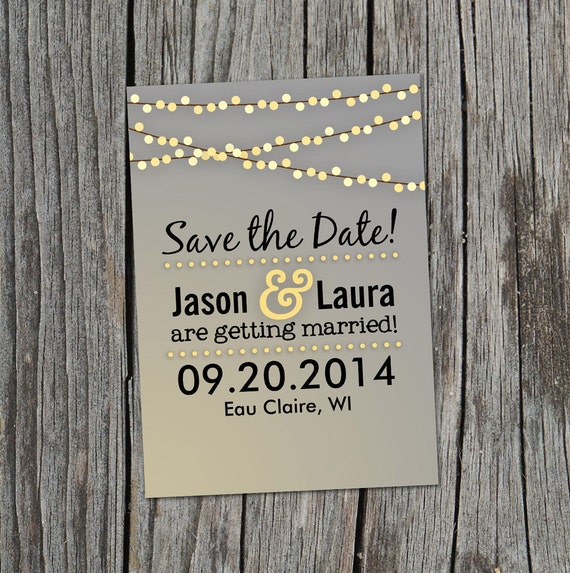 DIY Printable Save the Date String of Lights by themunch on Etsy