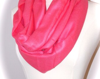 Coral pashmina scarf/Christmas scarf/coral infinity scarf/pashmina infinity scarf