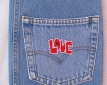 Popular items for recycled blue jeans on Etsy