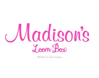 Custom Personalized Loom Storage Box Case Decal Sticker