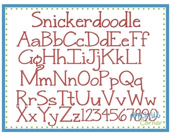 INSTANT DOWLOAD Snickerdoodle Serif Monogram Font pes and dst only digital design for embroidery machine by Applique Corner