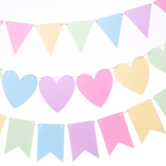 Pastel Rainbow Garland Pastel Bunting Rainbow Garland