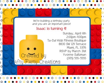 Lego Birthday Party Invitation