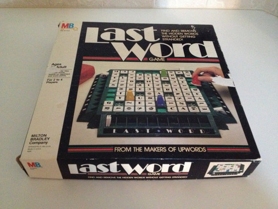 RARE Last Word Board Game Vintage Milton by TheVintageBirdNest