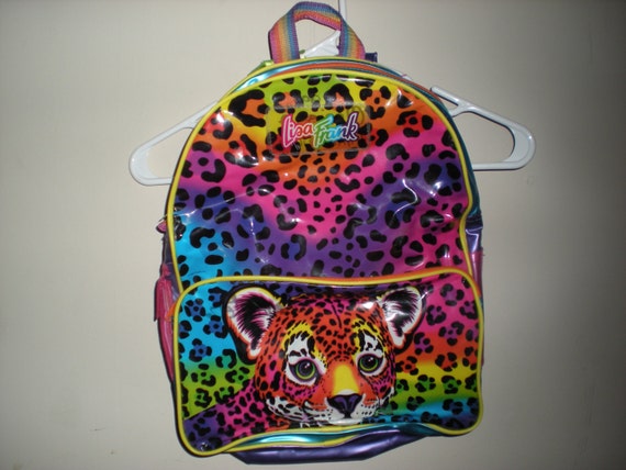 90s lisa frank rainbow cheetah backpack by THEVIRTUALMALL on Etsy