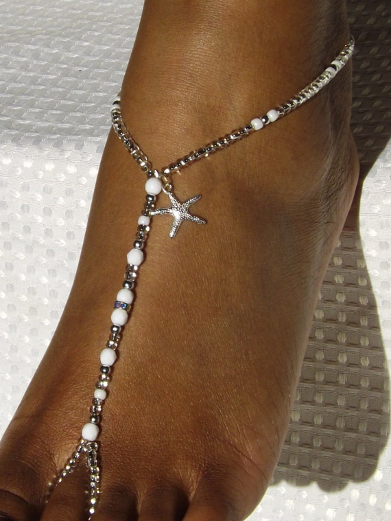 Foot Jewelry Barefoot Sandals Wedding Starfish Jewelry Bridal Jewelry ...