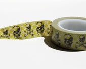 Skull and Crossbones Halloween Washi Tape - 15mm single roll Il_170x135