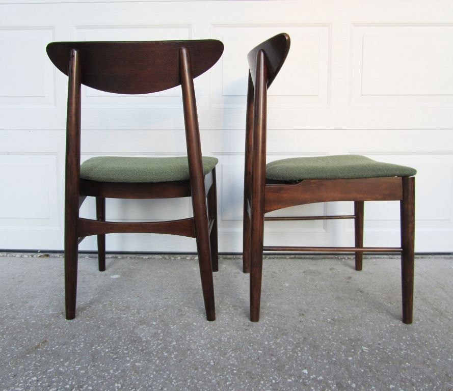 4 RESTORED 1950s Chairs by Stanley Furniture vintage mid