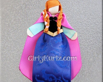 Frozen Anna Hair Clip, Frozen Hair Clip, Anna Hair Bow, Princess Hair Clip, Princess Hair Bow, Frozen Hair Bow