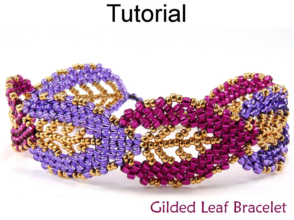 Beading Tutorial Pattern Bracelet Diagonal Peyote Stitch