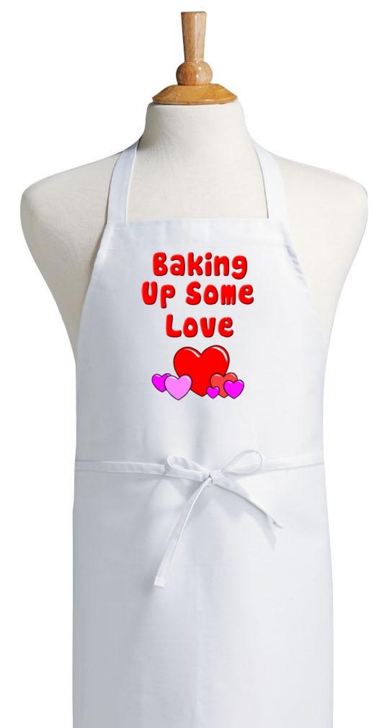 Cute Cooking Aprons Baking Up Some Love White Kitchen Apron