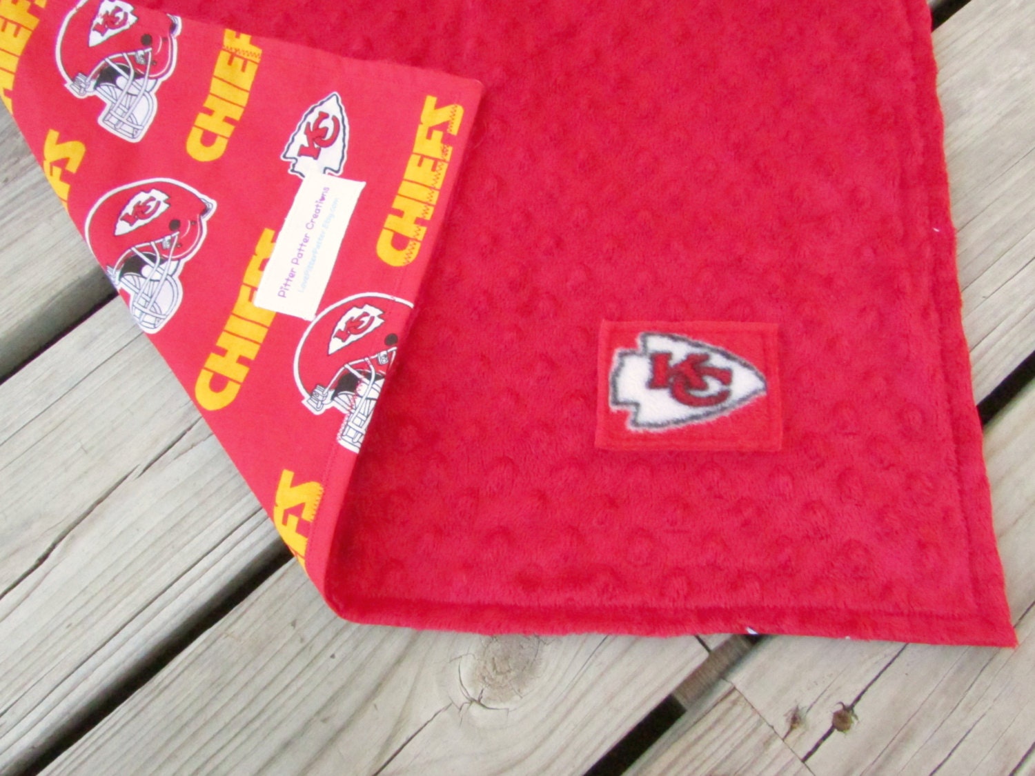 Chiefs Baby Blanket KC Chiefs Minky Blanket Sports Nursery