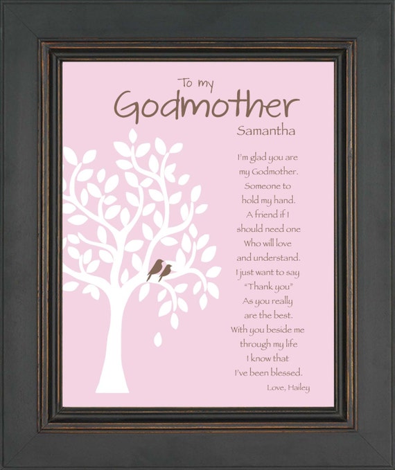 GODMOTHER Gift 8x10 Print Personalized Godmother Print