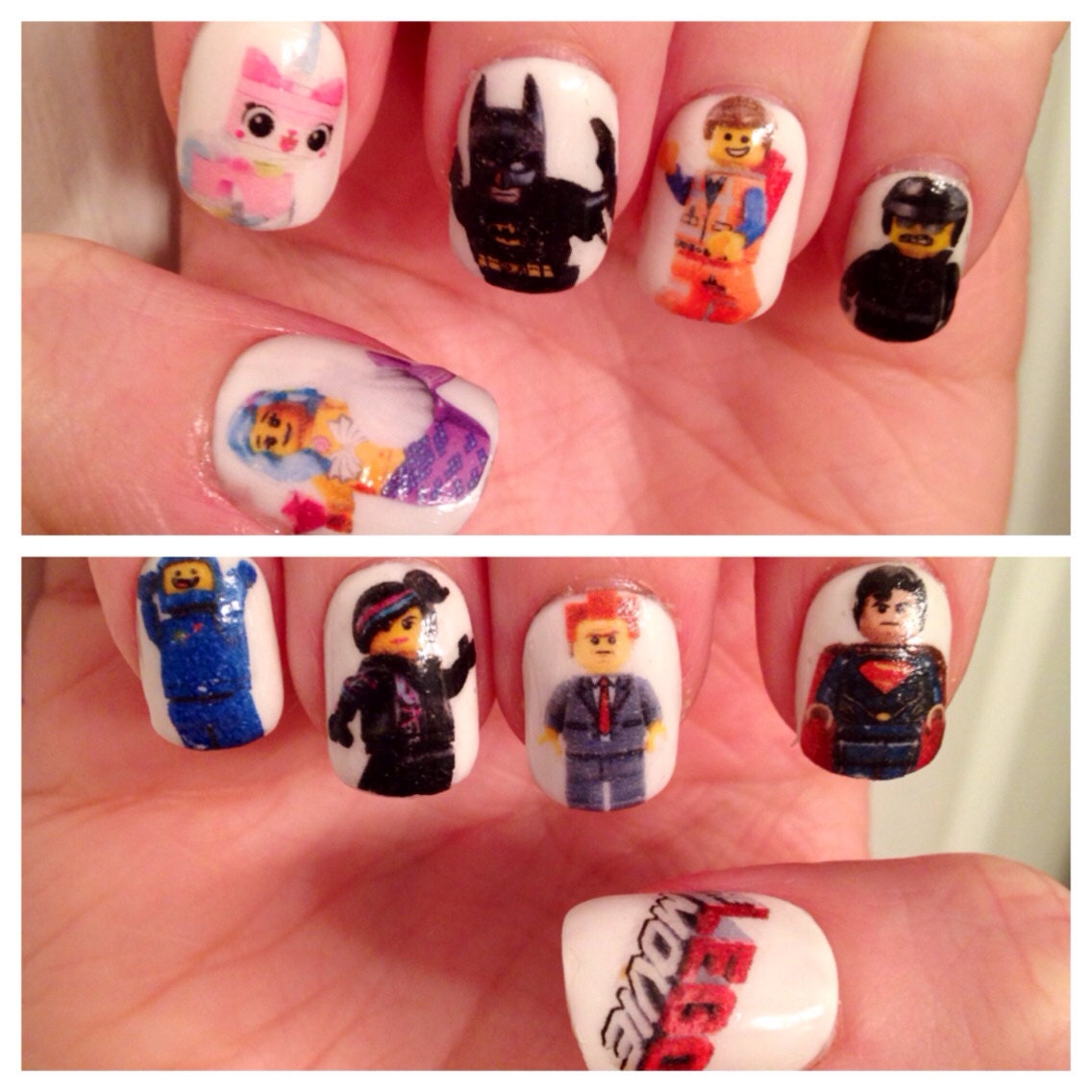 The Lego Movie Nail Decals by PaipurNails on Etsy
