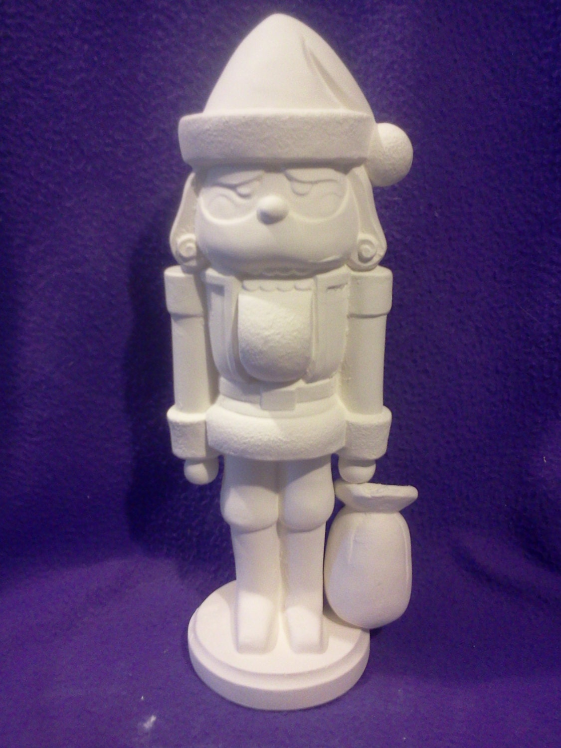 Large Santa Nutcracker ready to paint ceramic 16