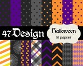 Halloween Digital Scrapbook Paper 16 12x12 300dpi jpeg jpg Printable Papers Il_170x135