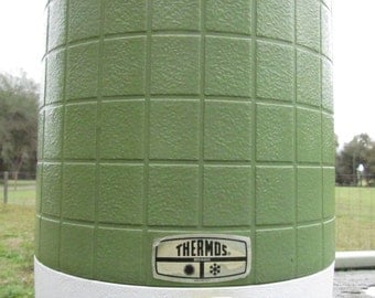 Vintage Green Thermos Drink Dispenser, Vintage Thermos