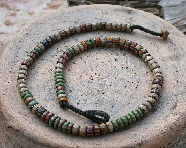 African glass bead necklace
