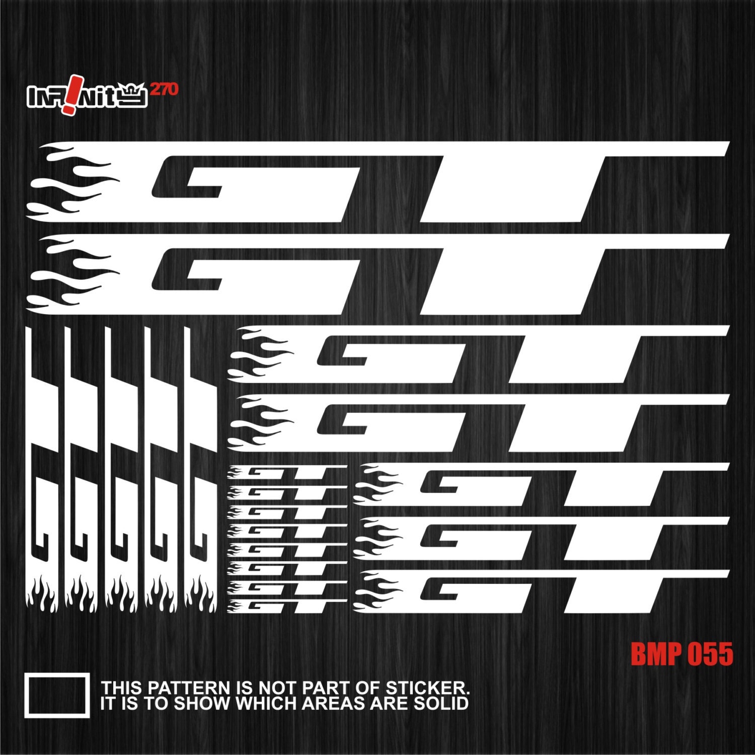 wBMP055 gt Bike Frame Sticker Tube Decal Set America Mountain
