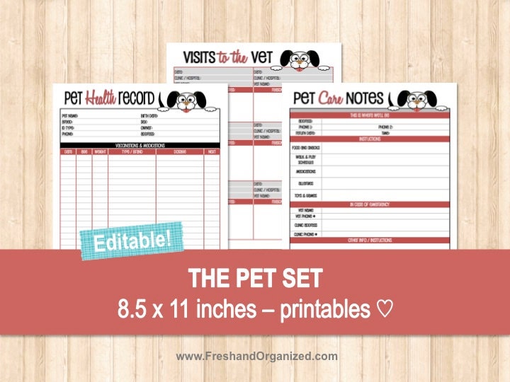 The Pet Set Dog Care Organizer Pet Care Organizer