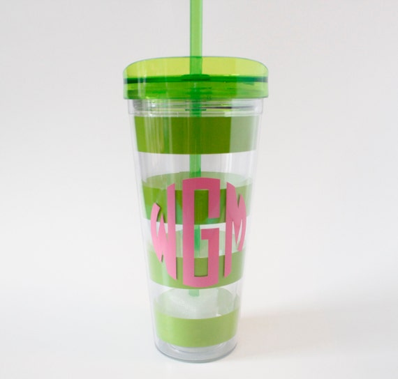 Personalized Straw Tumbler Cup by CrazyLovely on Etsy