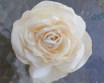 White Garden Rose Hair ivory rose hair clip | etsy White Garden Rose Hair ivory rose hair clip | etsy
