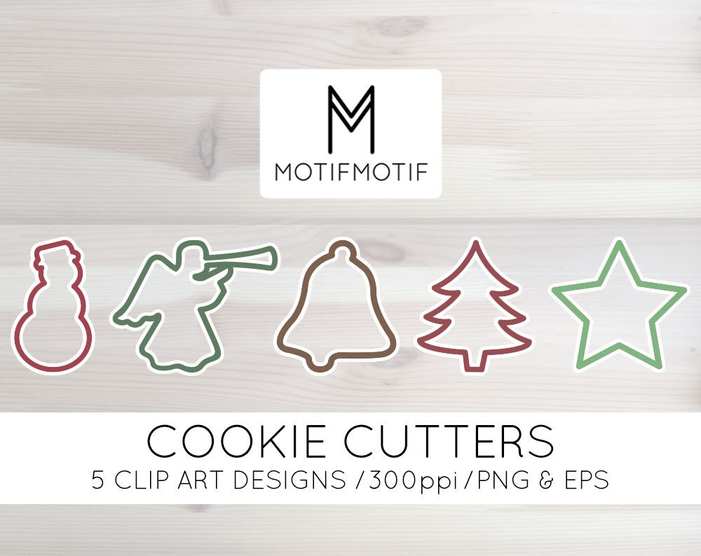 Christmas Cookie Cutter Vector Clip art pack digital