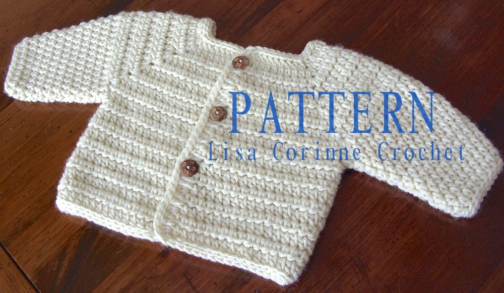 jacket crochet newborn pattern Boy Sweater PATTERN Baby Baby by LisaCorinneCrochet Crochet