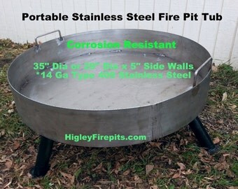 Stainless Steel Portable Fire Pit Bowl