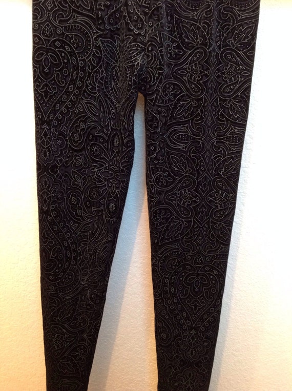 Black legging with faux cutouts and stitch design. by GiomadiInc