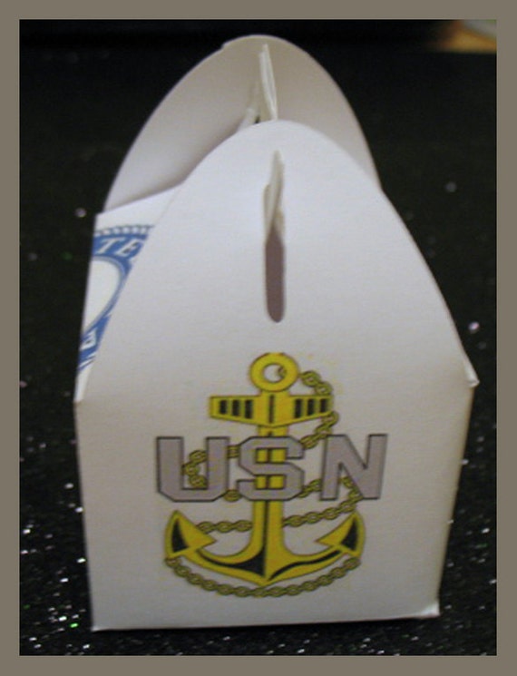 Navy party favor boxes Navy Gift Boxes Navy seal promotion