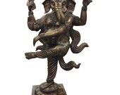 Antique Hindu Lord Statue Dancing Sculpture Garden Statue