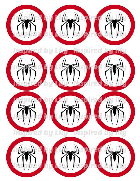 Spiderman Cupcake Toppers and Tags