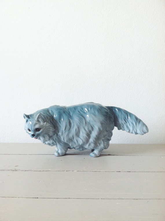 vintage ceramic persian cat statue