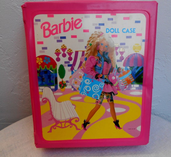 Vintage Barbie Case in Pink with Great Graphics