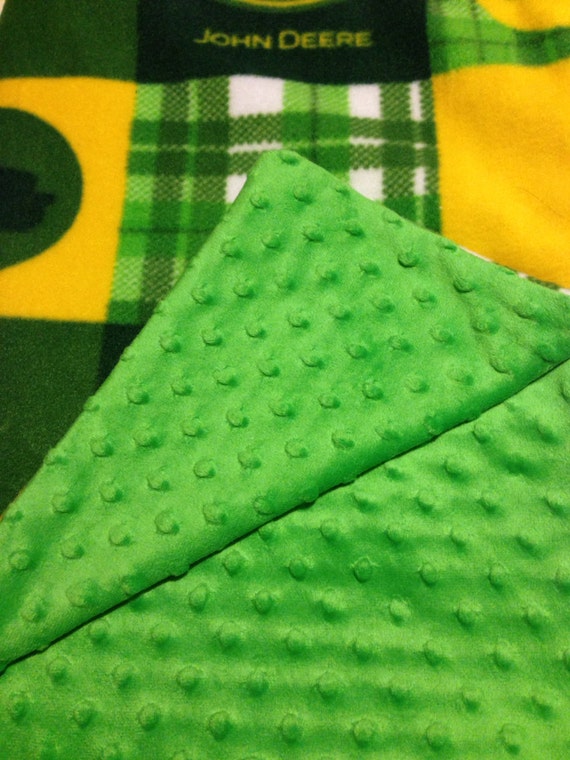 John Deere Minky Blanket by TheHankeyBlankey on Etsy