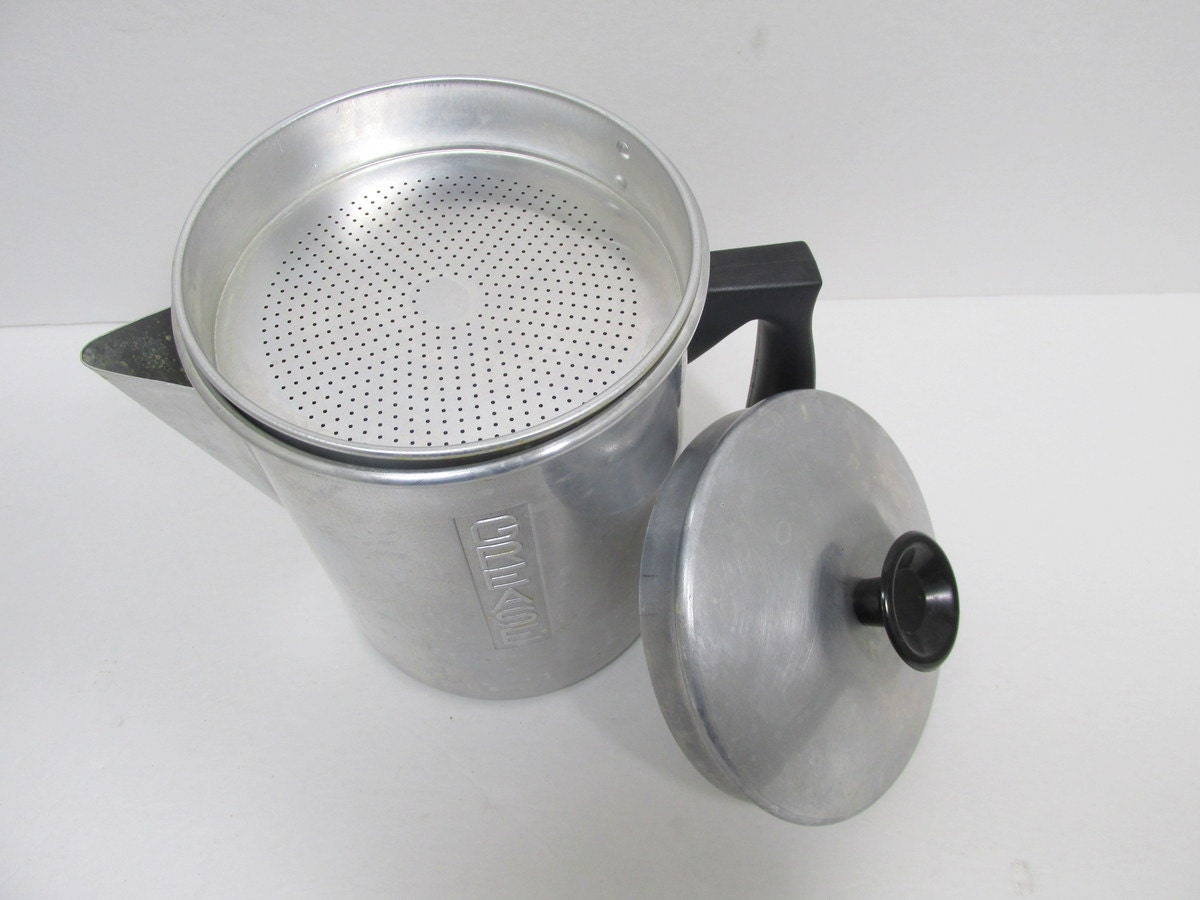 Vintage Mirro Grease Container / Coffee Pot Shaped Grease Can