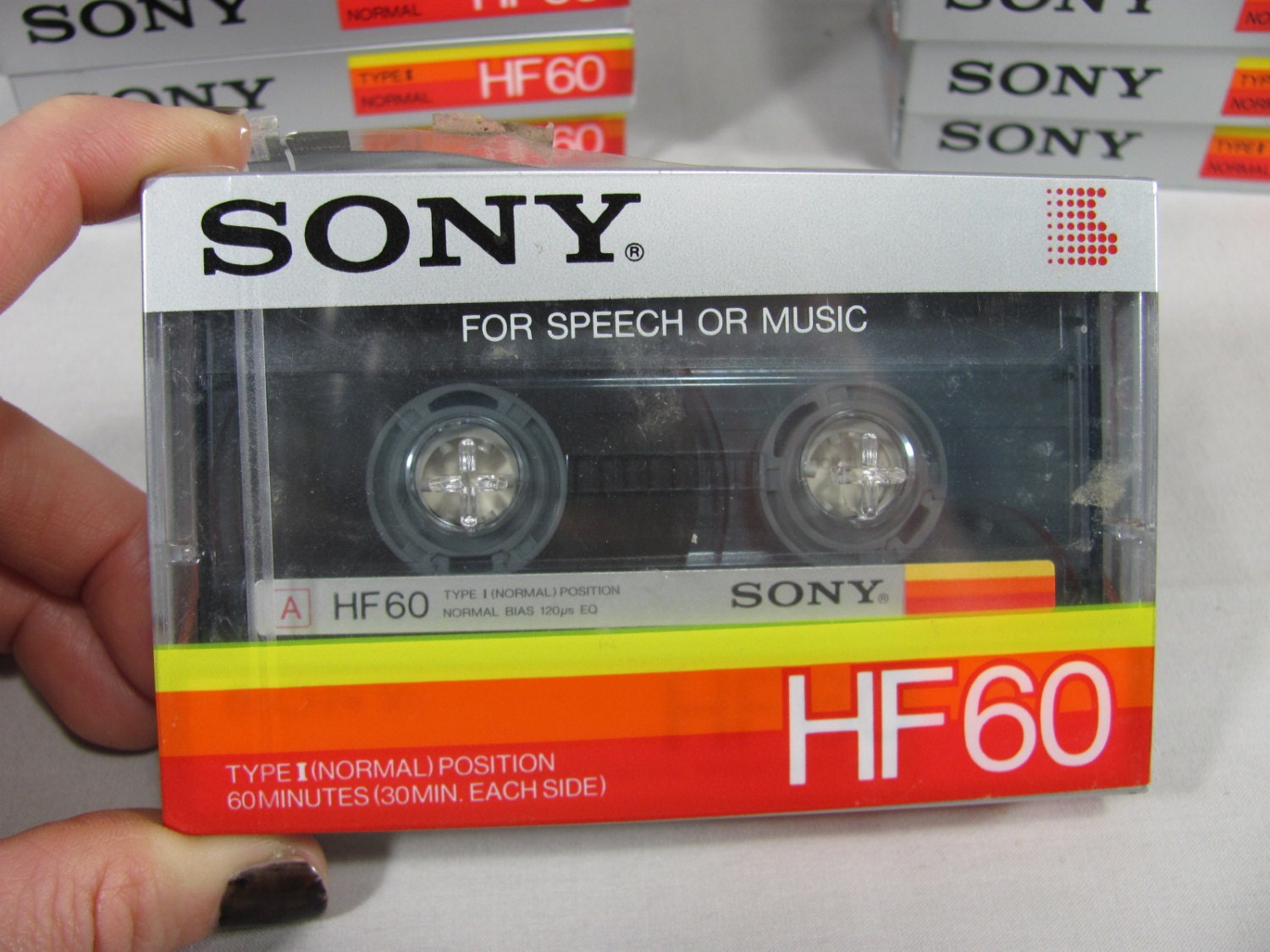 x10 Sony HF 60 NEW/Sealed Blank Cassette Tapes 1985 Normal