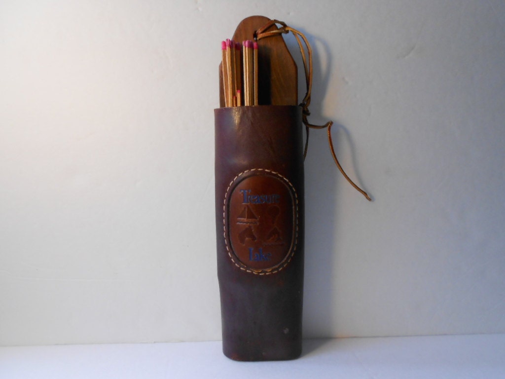 vintage leather fireplace match holder treasure lake vintage leather fireplace match holder treasure lake