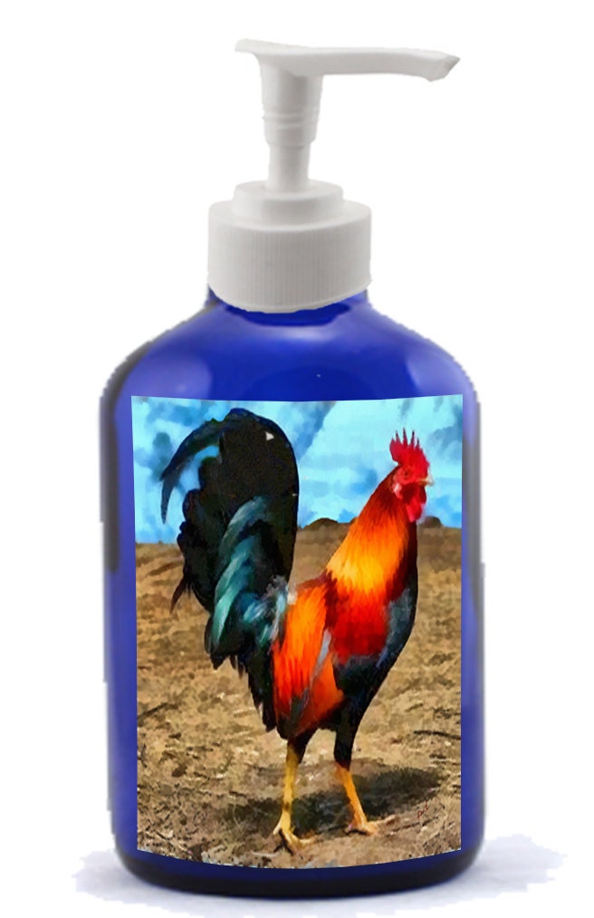 Rooster Silas Glass Soap Dispenser
