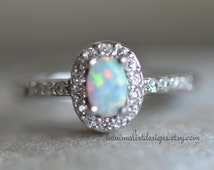 Engagement rings with opal stones