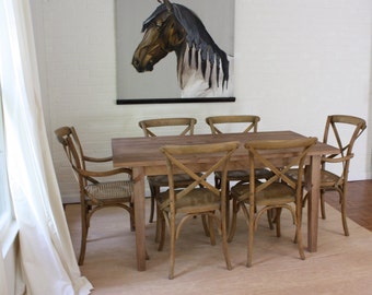 Reclaimed Wood Kitchen Table Natural Finish