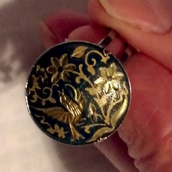 Spanish jewelry Damascene ring Toledo ring Gold ring