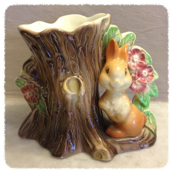 Vintage Hornsea Pottery Bunny Rabbit Bud Vase
