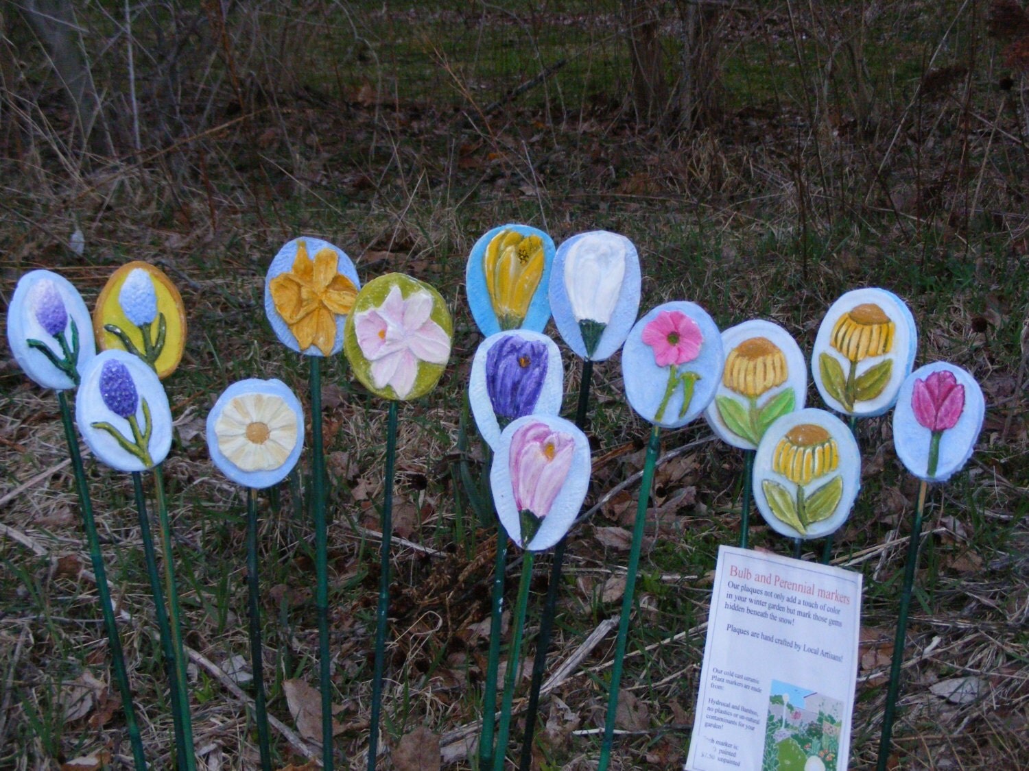 Garden marker perennial plaques bulb markers by RAMfxstudios