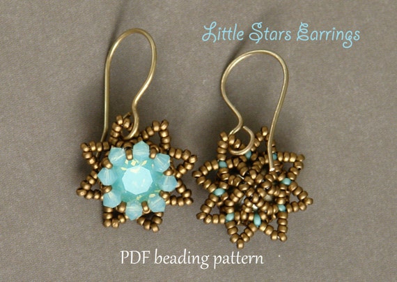 Beaded Earrings Tutorial Beaded Earrings Pattern 8mm