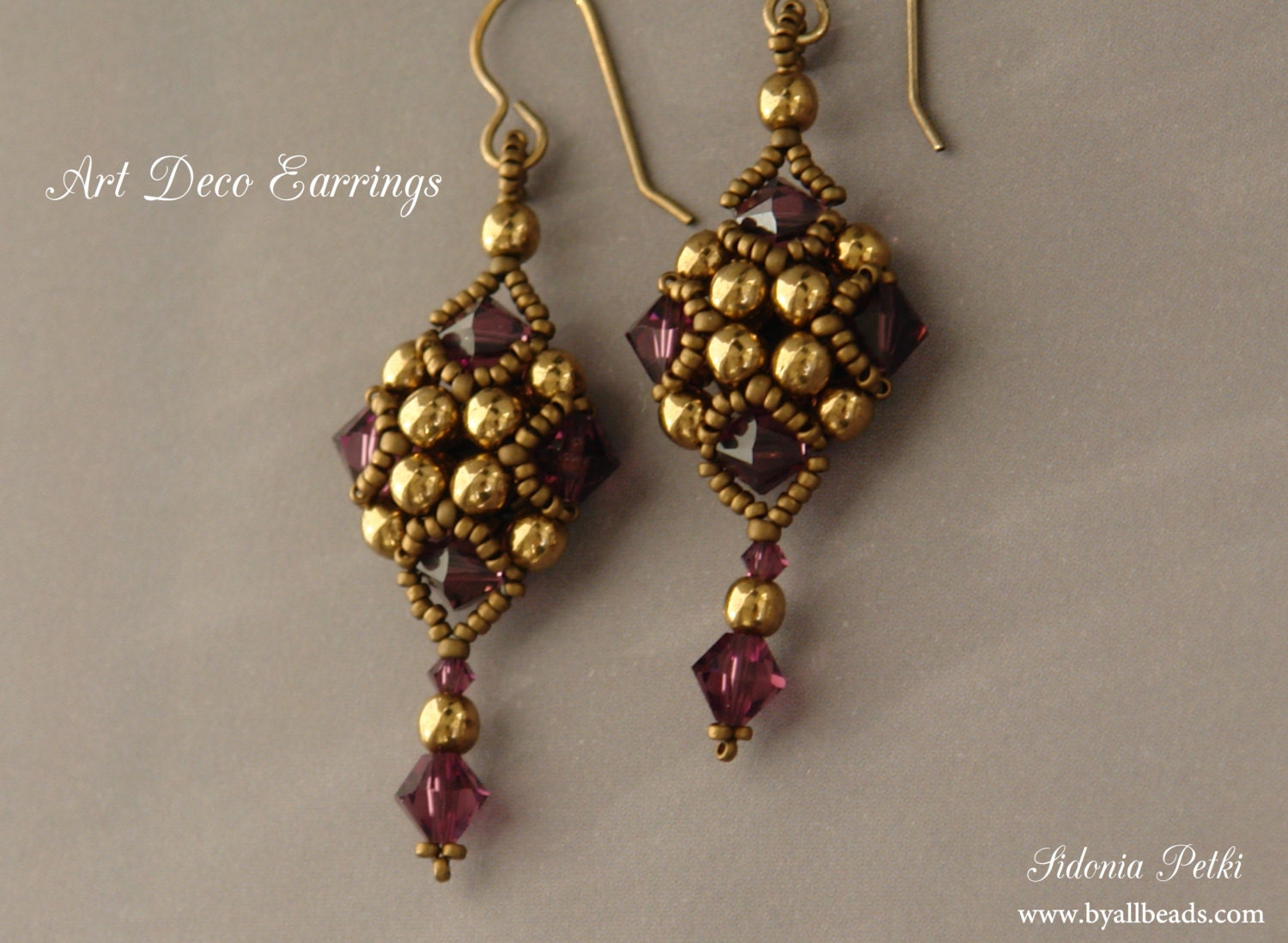 Beaded Earrings Tutorial Art Deco Style Earrings Beading